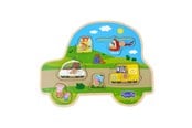 Palapelit - Peppa Pig - Wooden Peg Puzzle - Transport - 8981