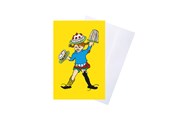 Harrastustarvikkeet - Pippi Langstrømpe Pippi - Greeting Card w. Envelope - Yellow - 8615