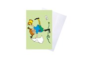 Harrastustarvikkeet - Pippi Langstrømpe Pippi - Greeting Card w. Envelope - Green - 8618