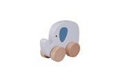 Vauva- ja taaperolelut - Barbo Baby Wooden Animals On Wheels - Elephant - 6086