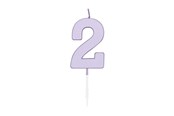 Lelut - Globos Cake candle 4.5cm Pastel Lilac no. 2 - 1212