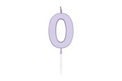Lelut - Globos Cake candle 4.5cm Pastel Lilac no. 0 - 1210