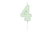 Lelut - Globos Cake candle 4.5cm Pastel Mint no. 4 - 1194