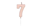 Lelut - Globos Cake Candle 4.5cm Metallic Rose Gold no. 7 - 1097