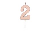 Lelut - Globos Cake Candle 4.5cm Metallic Rose Gold no. 2 - 1092