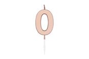 Lelut - Globos Cake Candle 4.5cm Metallic Rose Gold no. 0 - 1090