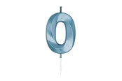 Lelut - Globos Cake Candle 6cm Metallic Light Blue no. 0 - 1050