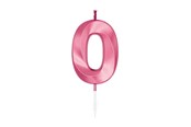 Lelut - Globos Cake Candle 6cm Metallic Light Pink no. 0 - 1040