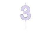 Lelut - Globos Cake candle 4.5cm Pastel Lilac no. 3 - 1213