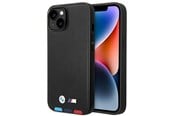 Puhelin - Kannet ja kotelot - BMW BMHCP14M22PTDK iPhone 14 Plus 6.7 "black / black Leather Stamp Tricolor - 3666339066819