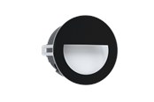 Valaisimet - EGLO ARACENA ULKO UPOTETTAVA SEINÄ Ø125 2,5W 300LM 4000K IP65 MUSTA - 99576