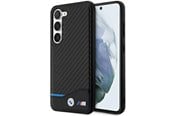 Puhelin - Kannet ja kotelot - BMW Leather Carbon case for Samsung Galaxy S23+ - black - 3666339114589