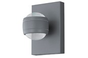 Valaisimet - EGLO SESIMBA ULKOSEINÄVALAISIN 2X280LM IP44 HOPEA - 94796