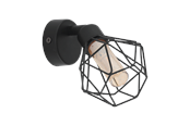 Valaisimet - EGLO ZAPATA 1 SPOTTI 300LM MUSTA - 32765