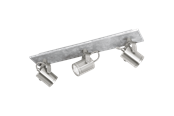 Valaisimet - EGLO PRACETA SPOTTIKISKO 3L HARMAA/BS - 95743