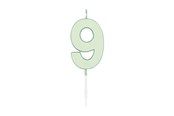 Lelut - Globos Cake candle 4.5cm Pastel Mint no. 9 - 1199