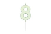Lelut - Globos Cake candle 4.5cm Pastel Mint no. 8 - 1198