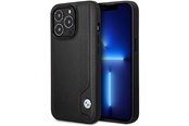 Puhelin - Kannet ja kotelot - BMW BMHCP14X22RBDK iPhone 14 Pro Max 6.7" black/black hardcase Leather Blue Dots - 3666339066437