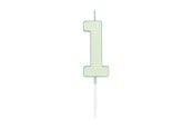 Lelut - Globos Cake candle 4.5cm Pastel Mint no. 1 - 1191