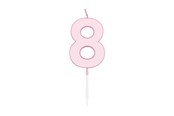 Lelut - Globos Cake candle 4.5cm Pastel Pink no. 8 - 1118