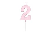 Lelut - Globos Cake candle 4.5cm Pastel Pink no. 2 - 1112
