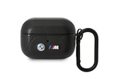 Puhelin - Muut lisävarusteet - BMW BMAP22PVTK AirPods Pro cover black/black Leather Curved Line - 3666339089542
