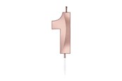 Lelut - Globos Cake Candle 6cm Metallic Rose Gold no. 1 - 1031