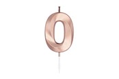 Lelut - Globos Cake Candle 6cm Metallic Rose Gold no. 0 - 1030
