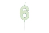 Lelut - Globos Cake candle 4.5cm Pastel Mint no. 6 - 1196
