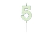 Lelut - Globos Cake candle 4.5cm Pastel Mint no. 5 - 1195