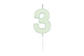 Lelut - Globos Cake candle 4.5cm Pastel Mint no. 3 - 1193