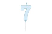 Lelut - Globos Cake candle 4.5cm Pastel Blue no. 7 - 1187