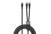 USB kaapelit - Verbatim USB-C - Dual - 100W - 2m - Black - 30279