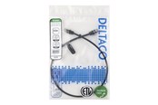 Verkkokaapelit - Deltaco patch cable - 0.5 m - black - Musta - TP-605S-SLIM