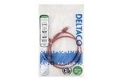 Verkkokaapelit - Deltaco patch cable - 0.75 m - red - Punainen - TP-6075R-SLIM