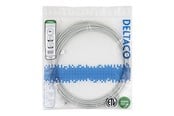 Verkkokaapelit - Deltaco patch cable - 5 m - grey - Harmaa - TP-65-SLIM
