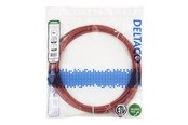 Verkkokaapelit - Deltaco patch cable - 5 m - red - Punainen - TP-65R-SLIM