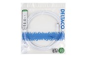 Verkkokaapelit - Deltaco patch cable - 5 m - white - Valkoinen - TP-65W-SLIM