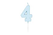 Lelut - Globos Cake candle 4.5cm Pastel Blue no. 4 - 1184