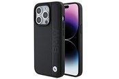 Puhelin - Kannet ja kotelot - BMW Leather Textured & Stripe iPhone 15 Pro Max Case - Black - 3666339142810