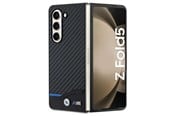 Puhelin - Kannet ja kotelot - BMW Leather Carbon case for Samsung Galaxy Z Fold 5 - black - 3666339174088
