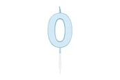 Lelut - Globos Cake candle 4.5cm Pastel Blue no. 0 - 1180