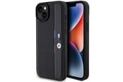 Puhelin - Kannet ja kotelot - BMW Perforated Tricolor Line case for iPhone 15 Plus / 14 Plus - black - 3666339234706