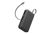 Powerbank - Belkin UltraCharge power bank - with integrated cable and display - USB USB-C - 45 watt - 20000 mAh - BPB036HQBK