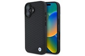 Puhelin - Kannet ja kotelot - BMW Sign Leather Diamond Metal Logo MagSafe iPhone 16 Case - Black - 3666339323202