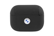 Puhelin - Muut lisävarusteet - BMW BMAP2SSLBK AirPods Pro 2 (2022/2023) cover black/black Geniune Leather Silver Logo - 3666339112295