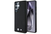 Puhelin - Kannet ja kotelot - BMW Leather Carbon MagSafe Case for Samsung Galaxy S25 Ultra - Black - 3666339441791