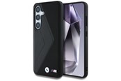 Puhelin - Kannet ja kotelot - BMW Leather Oversized Stripes MagSafe case for Samsung Galaxy S25 - black - 3666339448783