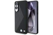 Puhelin - Kannet ja kotelot - BMW Leather Oversized Stripes MagSafe case for Samsung Galaxy S25 Edge - black - 3666339477097