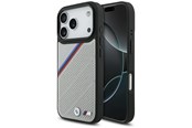 Puhelin - Kannet ja kotelot - BMW M Tricolor Metal Logo MagSafe Case for iPhone 17 Pro - Gray - 3666339480387